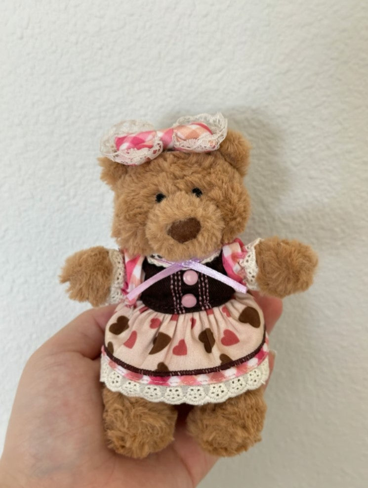 4inch bag charm cute custom clothes outfits - chocolate pink