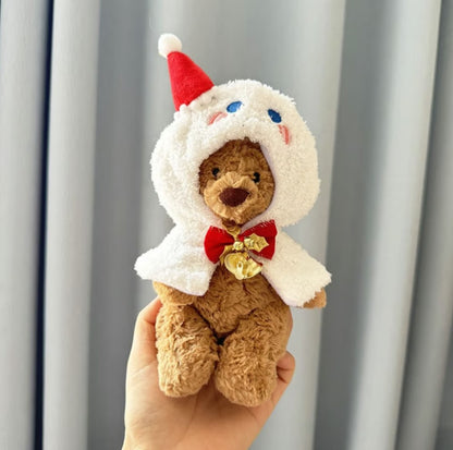 4inch bag charm cute custom clothes outfits - snowman cloak - 010104