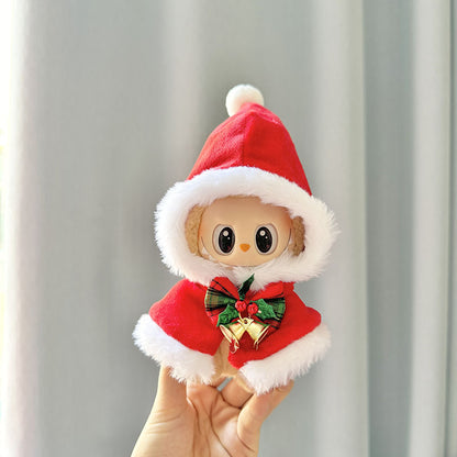 4inch bag charm cute custom clothes outfits - Christmas red cloak - 020247/020248