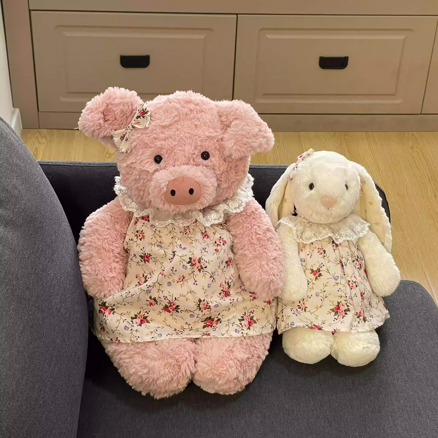 Bartholomew bear cute custom clothes outfits - Rose floral dress - FX27 (Medium/Large/Huge)