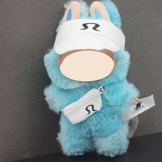 Labubu 4inch bag charm clothes outfits - lulu logo hat & bag- 0623H05 & 0623B96
