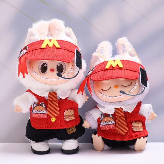 4inch bag charm cute custom clothes outfits - McDonald set