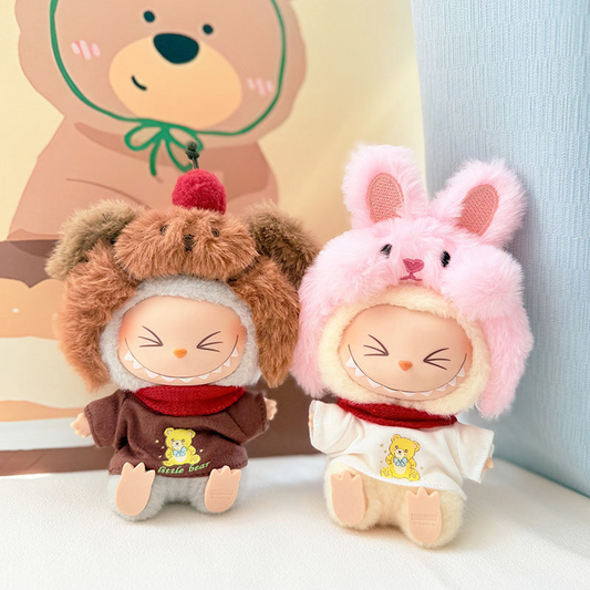 4inch bag charm cute custom clothes outfits - bear/bunny band - 050708/050709