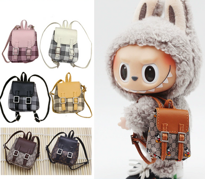 4inch bag charm cute custom bags - multiple color plaid backpacks - 0623B38-0623B44