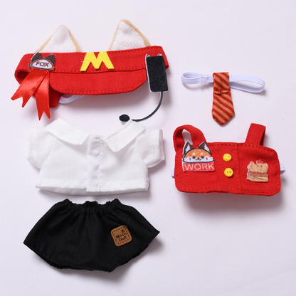 4inch bag charm cute custom clothes outfits - McDonald set