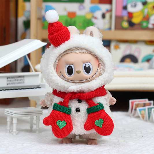 4inch bag charm cute custom clothes outfits - snowman with gloves