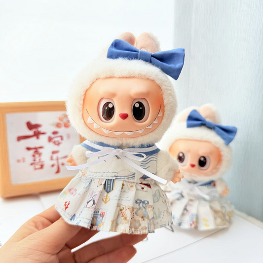 4inch bag charm cute custom clothes outfits - Navy dress - 050717