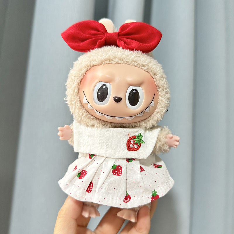 4inch bag charm cute custom clothes outfits - strawberry dress