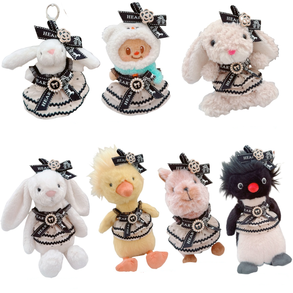 4inch bag charm cute custom clothes outfits - Elegant dot dress - 050703
