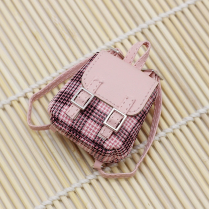 4inch bag charm cute custom bags - multiple color plaid backpacks - 0623B38-0623B44