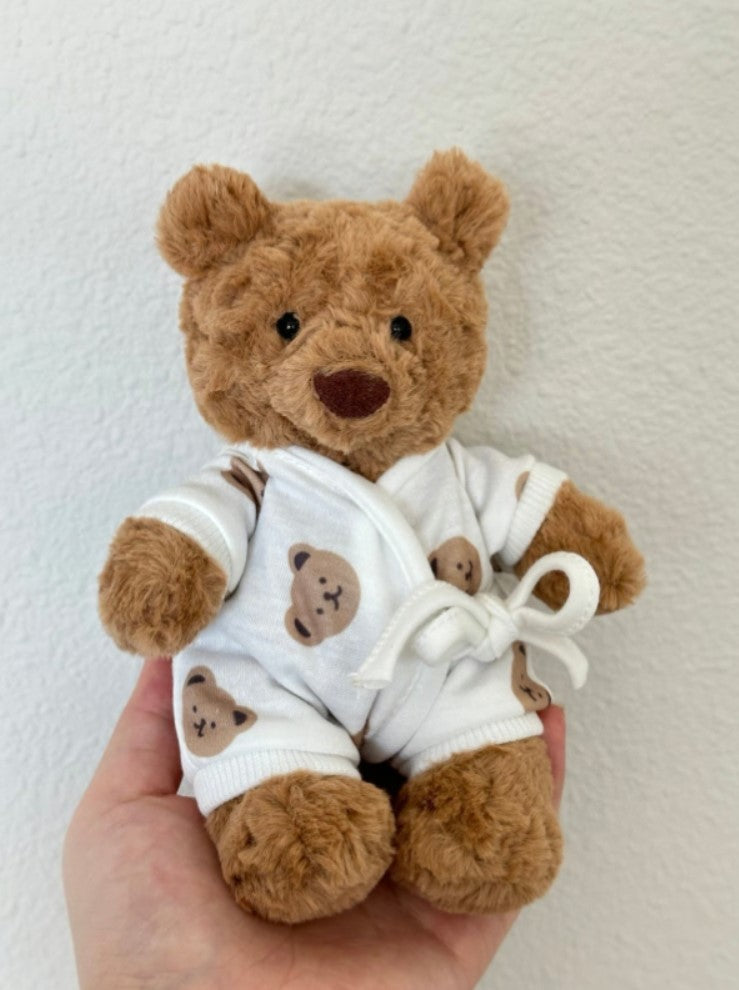 6inch plush cute custom clothes outfits - bear bathrobe