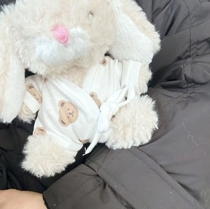 6inch plush cute custom clothes outfits - bear bathrobe