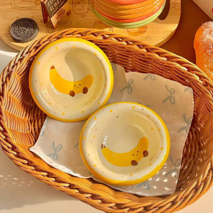 Adorable Cute Fruit Ceramic Dip Bowls – Sauce, Condiments & Hot Pot Seasoning Plates set of 4
