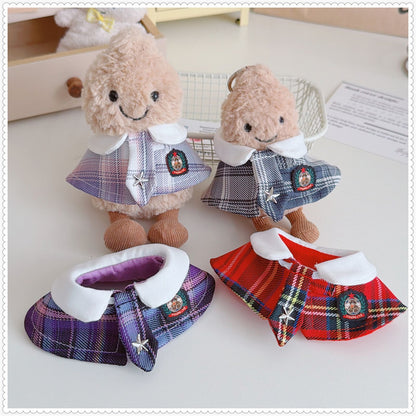 Bartholomew Bear Bag Charm clothes outfits - Plaid Shawl Cape Uniform