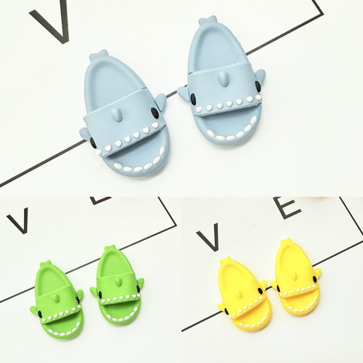 4inch bag charm cute custom fashion accessories - Shark Slides - 0712S