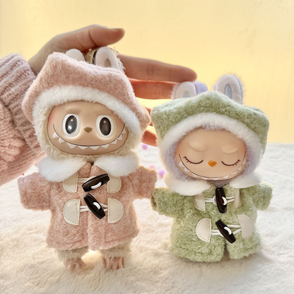 4inch bag charm cute custom clothes outfits - pink & green coat - 021826/021827
