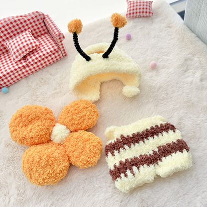 4inch bag charm cute custom clothes outfits - yellow honey bee