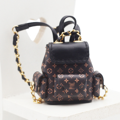 4inch bag charm cute custom bags - brown/white/black backpacks - 0623B01/0623B02/0623B03