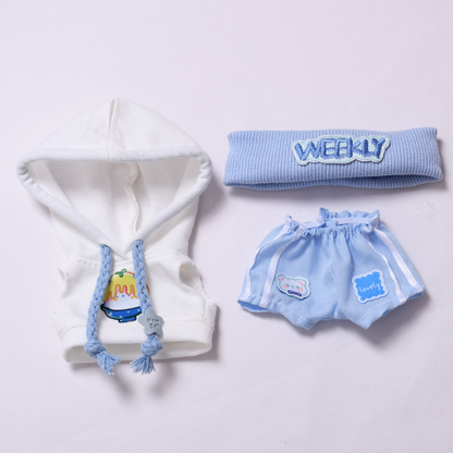 4inch bag charm cute custom clothes outfits - blue hoodie set - 053113