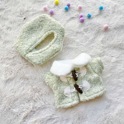 4inch bag charm cute custom clothes outfits - pink & green coat - 021826/021827