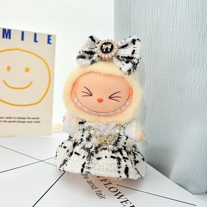 4inch bag charm cute custom clothes outfits - Elegant dress with necklaces