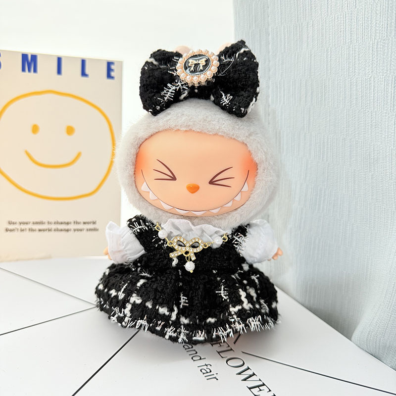 4inch bag charm cute custom clothes outfits - Elegant dress with necklaces