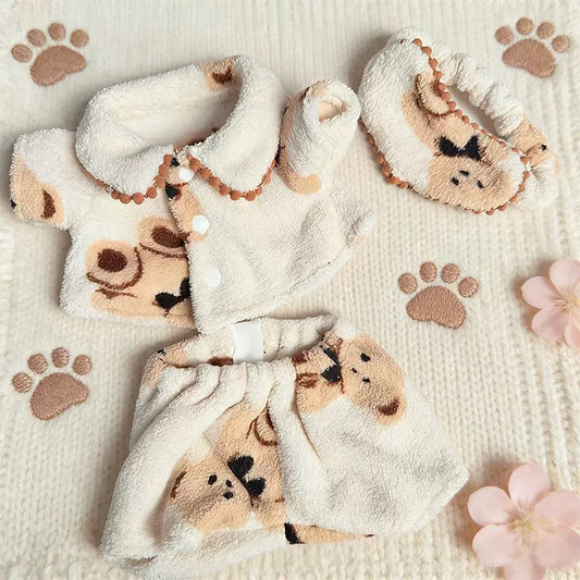 Brown Bear 3-Piece Set Pajamas cute clothes outfits -