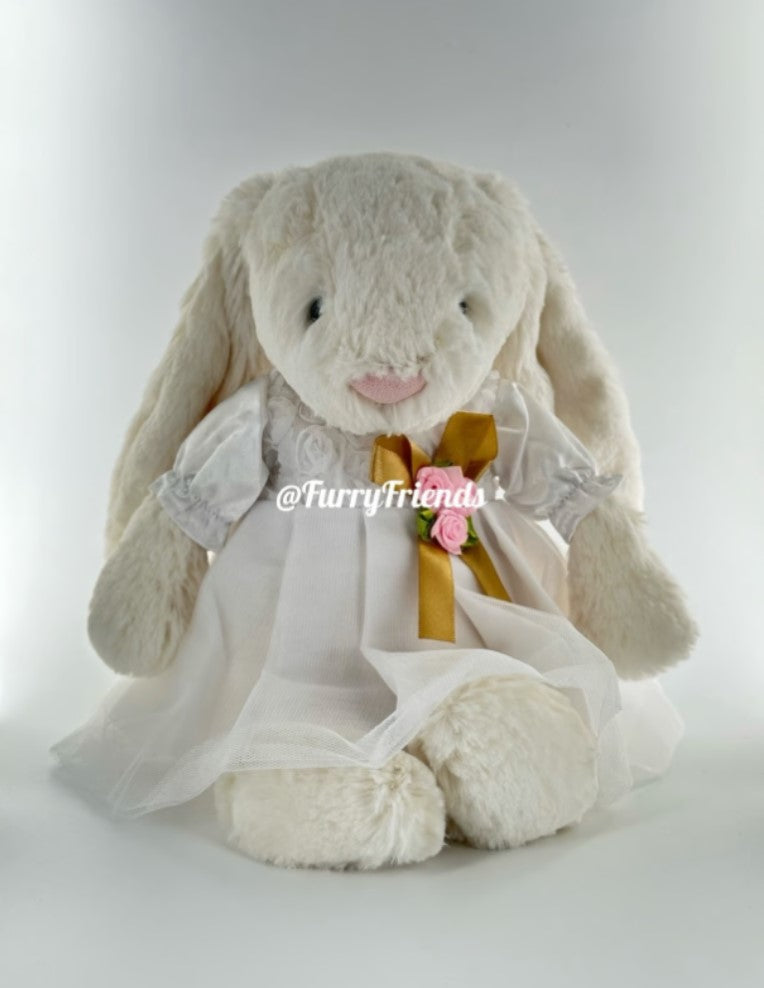 SALE - 12inch jellycat medium bashful bunny cute custom clothes outfits - wedding