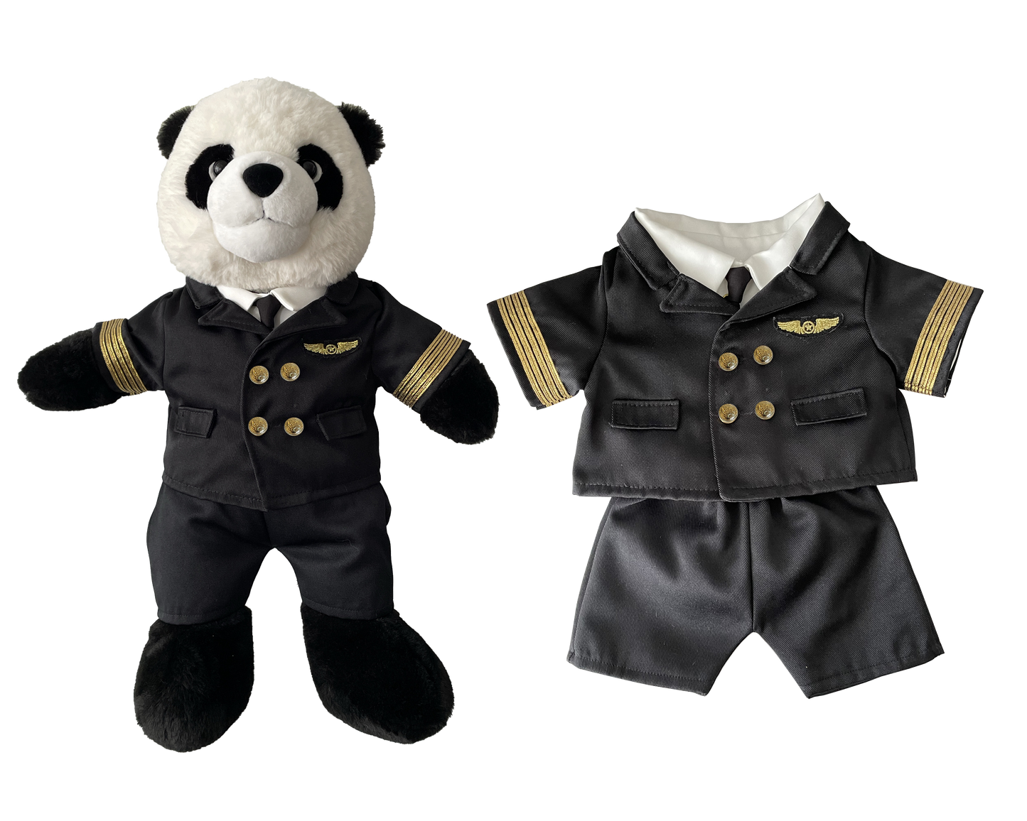 Large Bartholomew Bear & 16" Plush Clothes Outfit - Captain Pilot 3-Piece Outfit Set