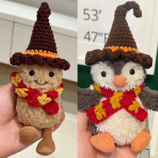 3inch jellycat amusable peanut/small peanut penguin cute hat outfit - harry potter