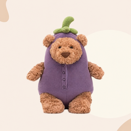 Medium Bartholomew bear cute clothes outfits - Eggplant Outfit