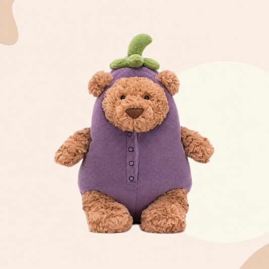 Medium Bartholomew bear cute clothes outfits - Eggplant Outfit