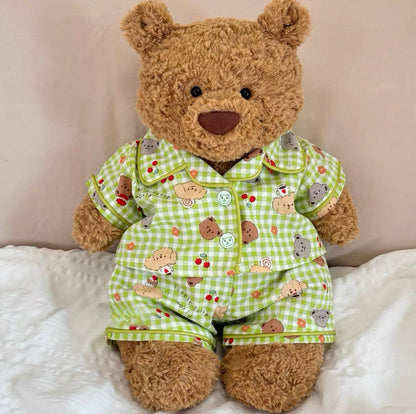 Bartholomew bear cute clothes outfits - green sleepwear(tiny/medium/large/huge)