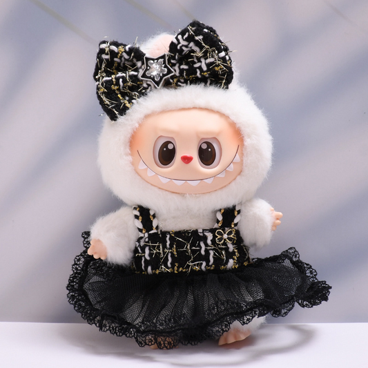 4inch bag charm cute custom clothes outfits - Elegant black tulle dress