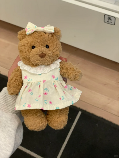 Bartholomew bear cute custom clothes outfits - yellow floral dress - FX21 (Tiny/Medium/Large/Huge)