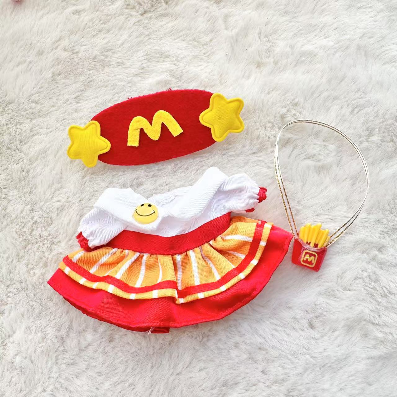 4inch bag charm cute custom clothes outfits - mcdonald's dress