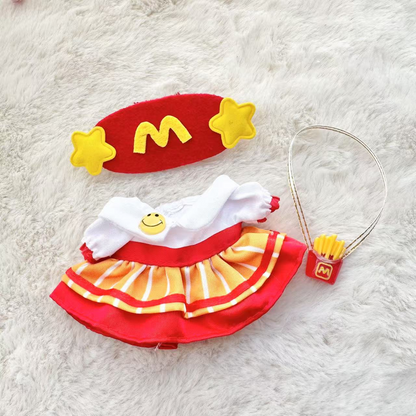 4inch bag charm cute custom clothes outfits - mcdonald's dress