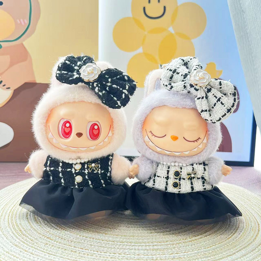 4inch bag charm cute custom clothes outfits - Elegant dress & necklace - 0523