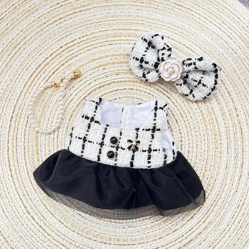 4inch bag charm cute custom clothes outfits - Elegant dress & necklace - 0523