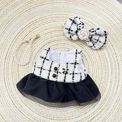 4inch bag charm cute custom clothes outfits - Elegant dress & necklace - 0523