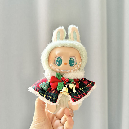4inch bag charm cute custom clothes outfits - Christmas red cloak - 020247/020248