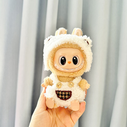 4inch bag charm cute custom clothes outfits - white bear - 012102