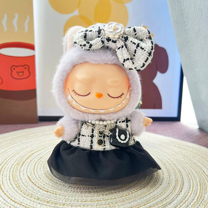 4inch bag charm cute custom clothes outfits - Elegant dress & necklace - 0523