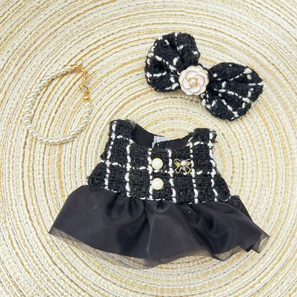 4inch bag charm cute custom clothes outfits - Elegant dress & necklace - 0523