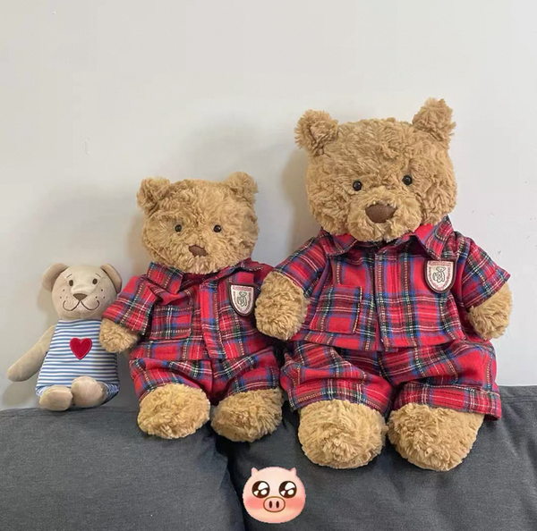 Bartholomew bear cute clothes outfits - Christmas red bedtime - FX02 - (medium/large/huge)