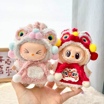 4inch bag charm cute custom clothes outfits - pink & red lion set - LBB010/LBB011