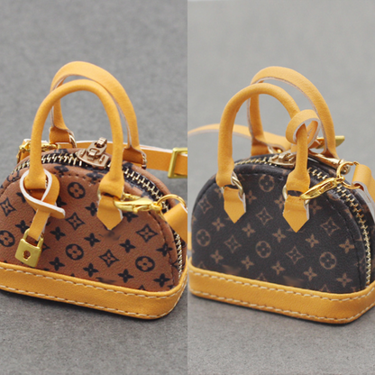 4inch bag charm cute custom bags - dark brown/light brown shell bags - 0623B47/0623B48