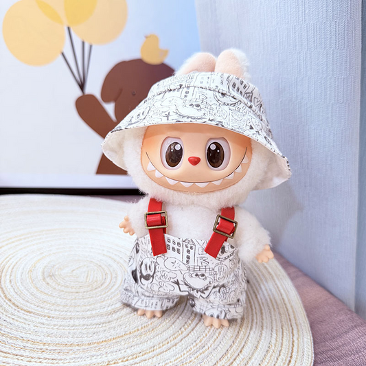 4inch bag charm cute custom clothes outfits - Graffiti overall - 0523