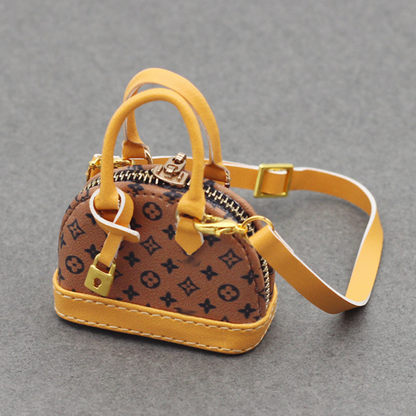 4inch bag charm cute custom bags - dark brown/light brown shell bags - 0623B47/0623B48