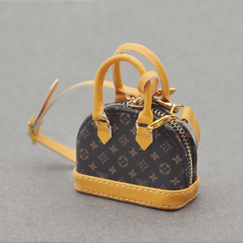 4inch bag charm cute custom bags - dark brown/light brown shell bags - 0623B47/0623B48